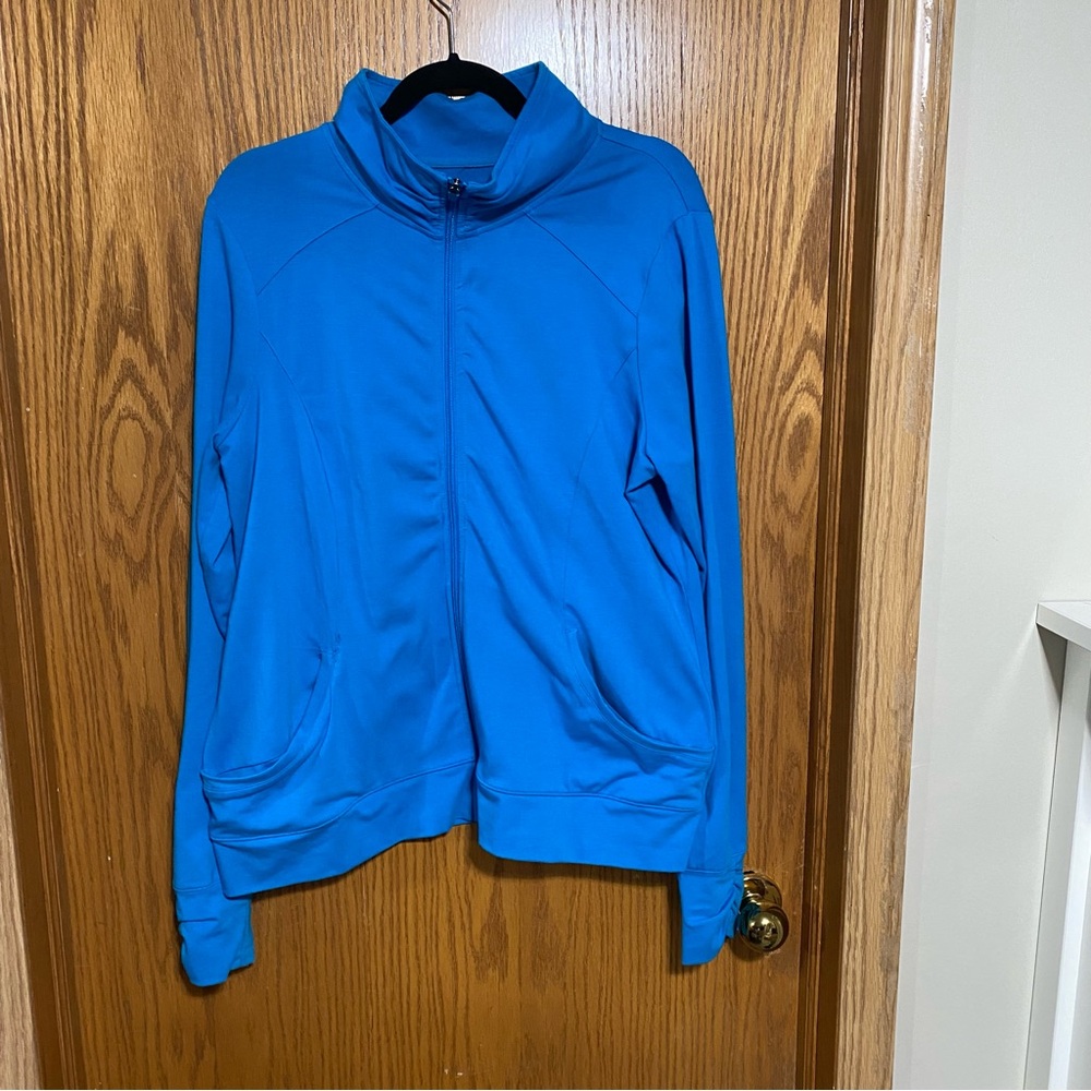 Beautiful blue zip up jacket